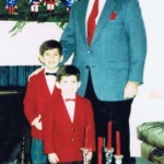 Dad and boys Christmas